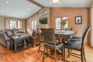 Dining - Cozy Cabin Close to ATV/Snowmobile Trails w/Foosball, Hot Tub, & Fireplace! (Lead)