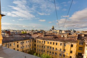 Experience the city from a high-rise perspective with breathtaking views of the urban landscape.