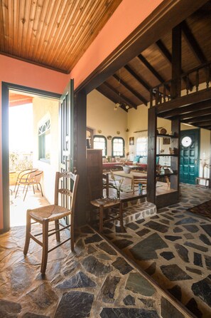 Villa | Living area | Flat-screen TV - Gorgeous Stone Cottage by the sea (Chania)
