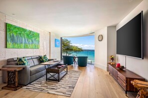 Deluxe Studio, Balcony, Beach View | Living area - Mauna Kea Residences (Kamuela)