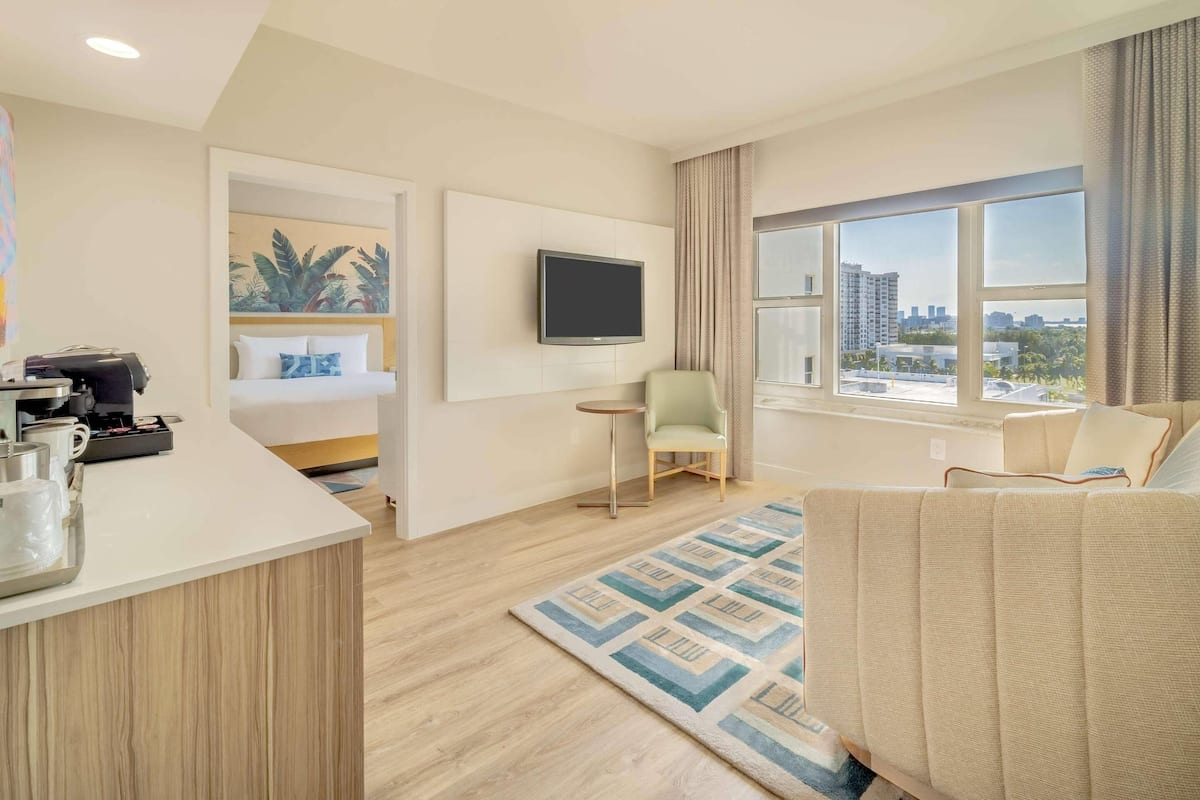 Suite, 1 Bedroom, King Bed | 1 bedroom, hypo-allergenic bedding, in-room safe, desk