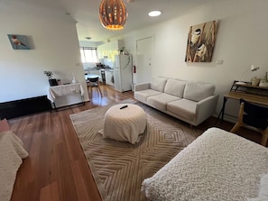 Smart TV, fireplace, video games