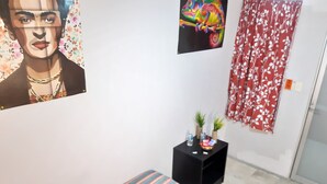 Standard Double Room, 1 Queen Bed, Shared Bathroom | Iron/ironing board (on request), WiFi (free), individually decorated - Alameda House (Mexico City)
