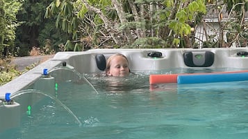 Outdoor pool, a heated pool