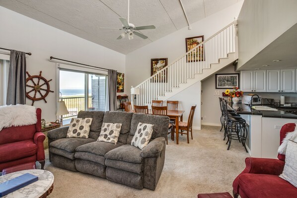 Televisión, chimenea y reproductor de DVD 