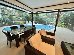 Outdoor pool, a heated pool