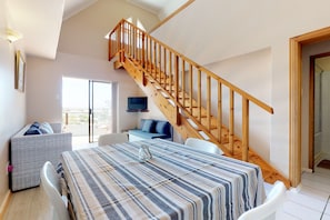 Family Apartment, 3 Bedrooms | Living area | 32-inch flat-screen TV with digital channels, TV