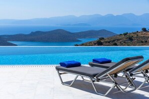 An infinity pool, a heated pool