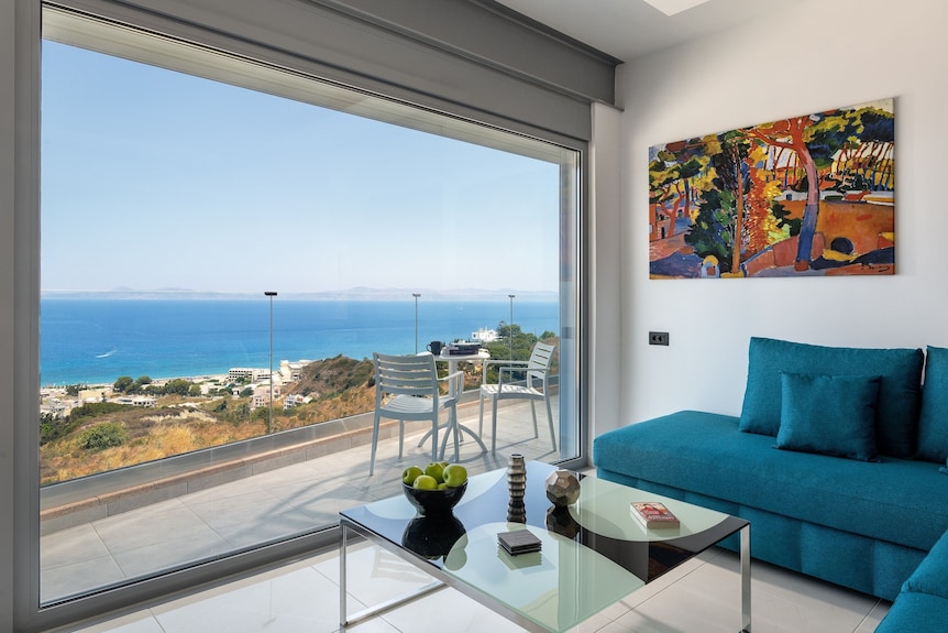 Rhodes Skyline Suite - 1 Bedroom With Outdoor Jacuzzi And Sea View - Faliraki
