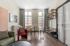 Large 2 Bedroom Apartment with Sofa Bed | Living area | 43-inch flat-screen TV with satellite channels, TV - Numa Berlin Kater (Berlin)