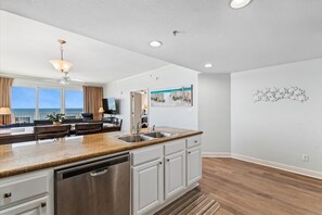Fridge, microwave, oven, stovetop - Gulf Front Corner Unit  Fantastic Views Free Beach Service! (Panama City Beach)