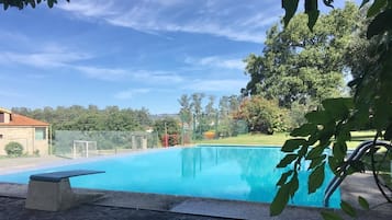 Piscina all'aperto, lettini