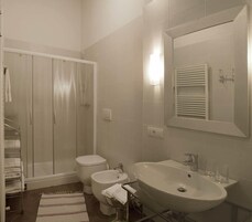 Ducha, secador de pelo, bidet, toallas