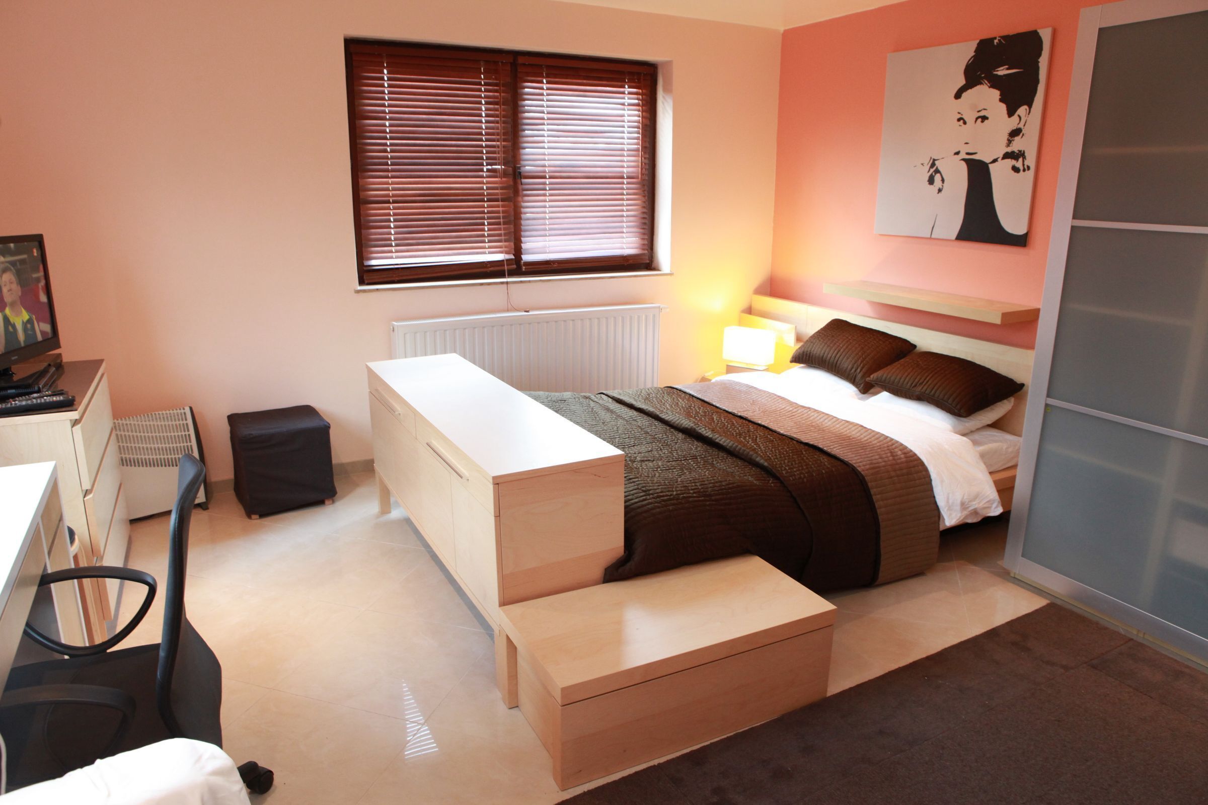 Studiosuite – premium, 1 dobbeltseng, tekjøkken | Sengetøy i egyptisk bomull, sengetøy av topp kvalitet og dundyner