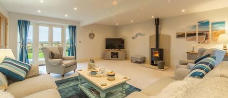 Televisión, chimenea y tenis de mesa