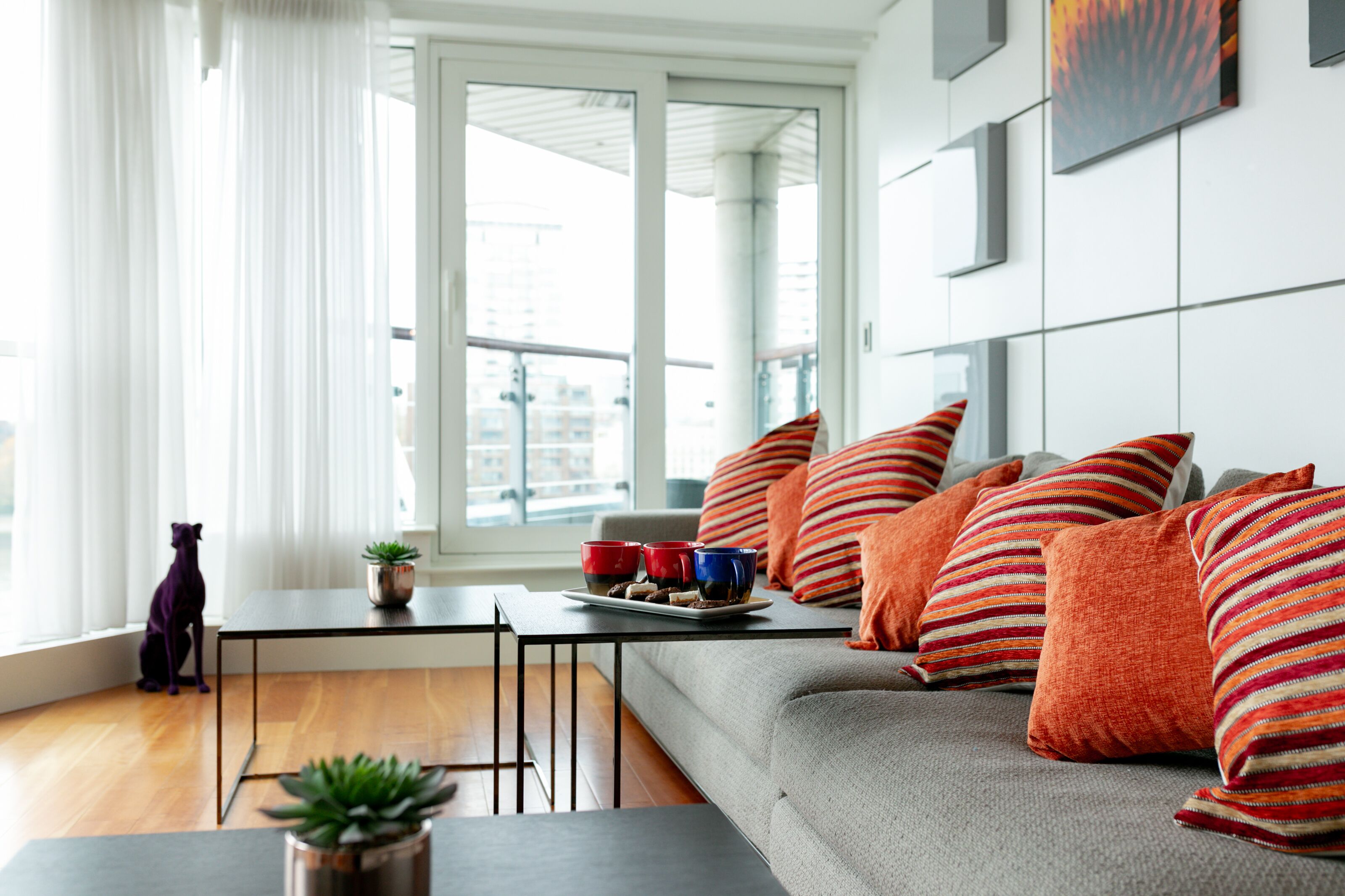 42-inch flat-screen TV with digital channels, TV, heated floors