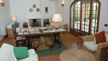 Télévision, cheminée