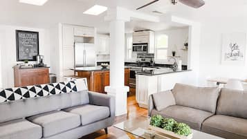 Smart TV, fireplace, video games