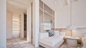 Caja de seguridad en la habitación y escritorio