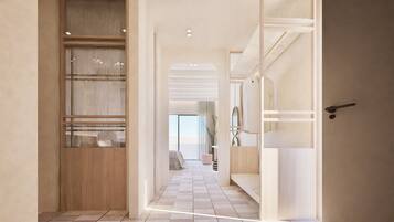 Caja de seguridad en la habitación y escritorio