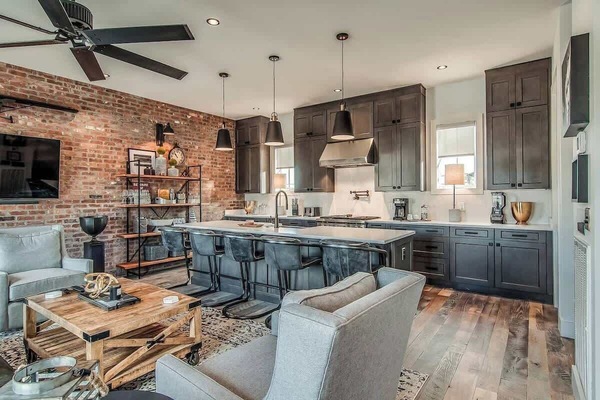 Unit B - Large Open Living Room and Fully Stocked Kitchen