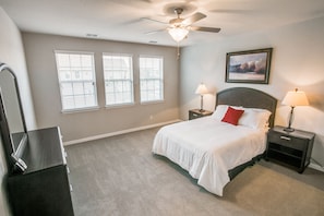3 bedrooms, individually decorated, individually furnished, desk