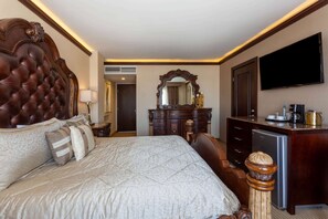 Ropa de cama de alta calidad y minibar 