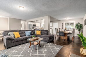 TV, fireplace, table football, offices