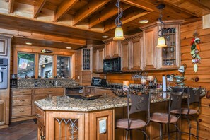 House, Multiple Beds, Hot Tub | Private kitchen | Fridge, microwave, stovetop, dishwasher - Cabernet Chalet (McHenry)