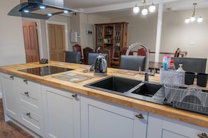 Microwave, oven, dishwasher, highchair