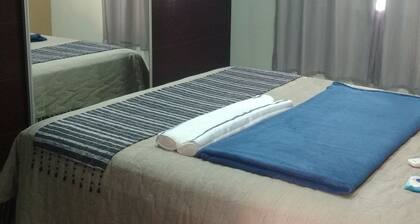 House near waterfalls and beaches