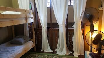 Blackout curtains, iron/ironing board, free WiFi, bed sheets
