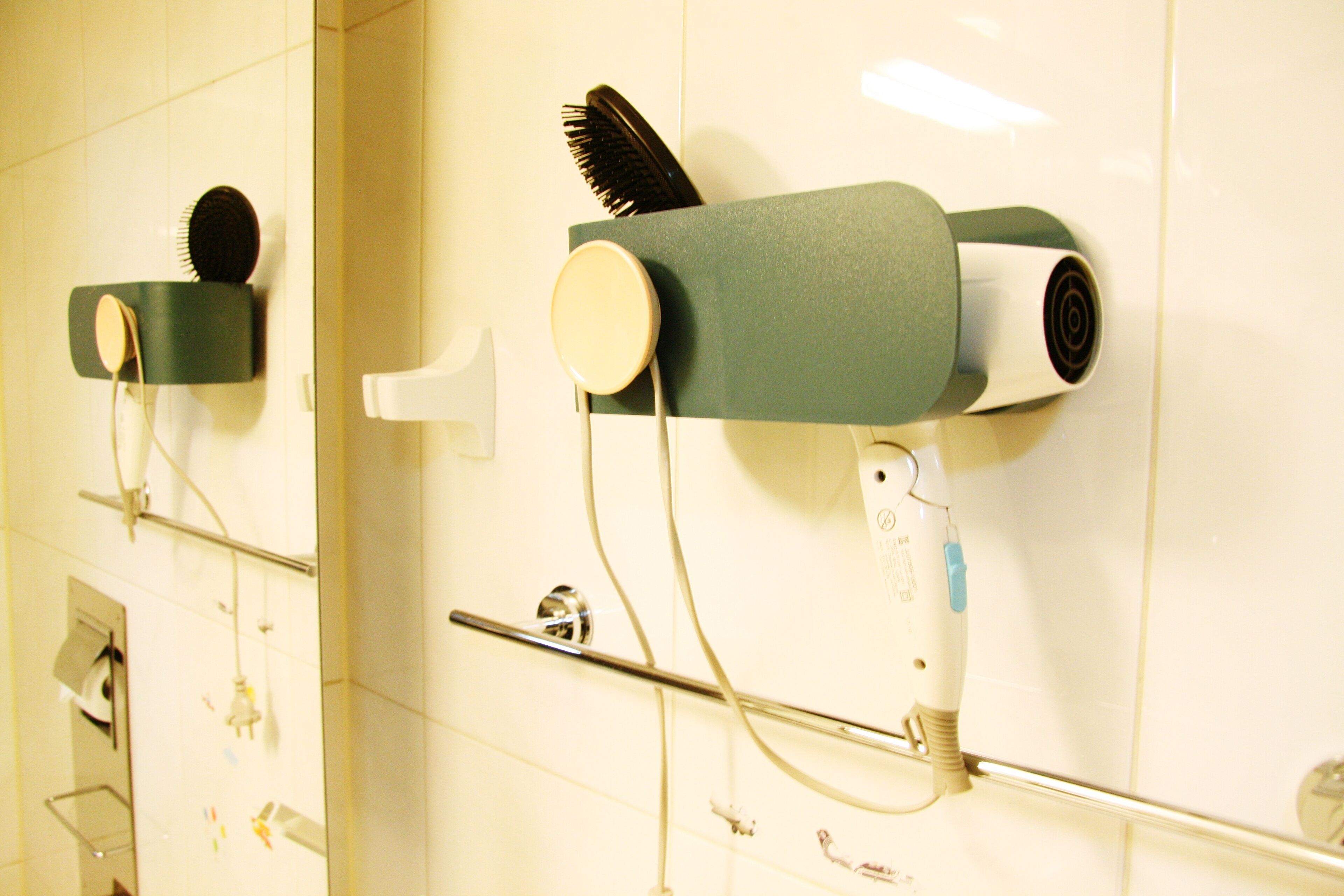 shower, free toiletries, hair dryer, heated floors