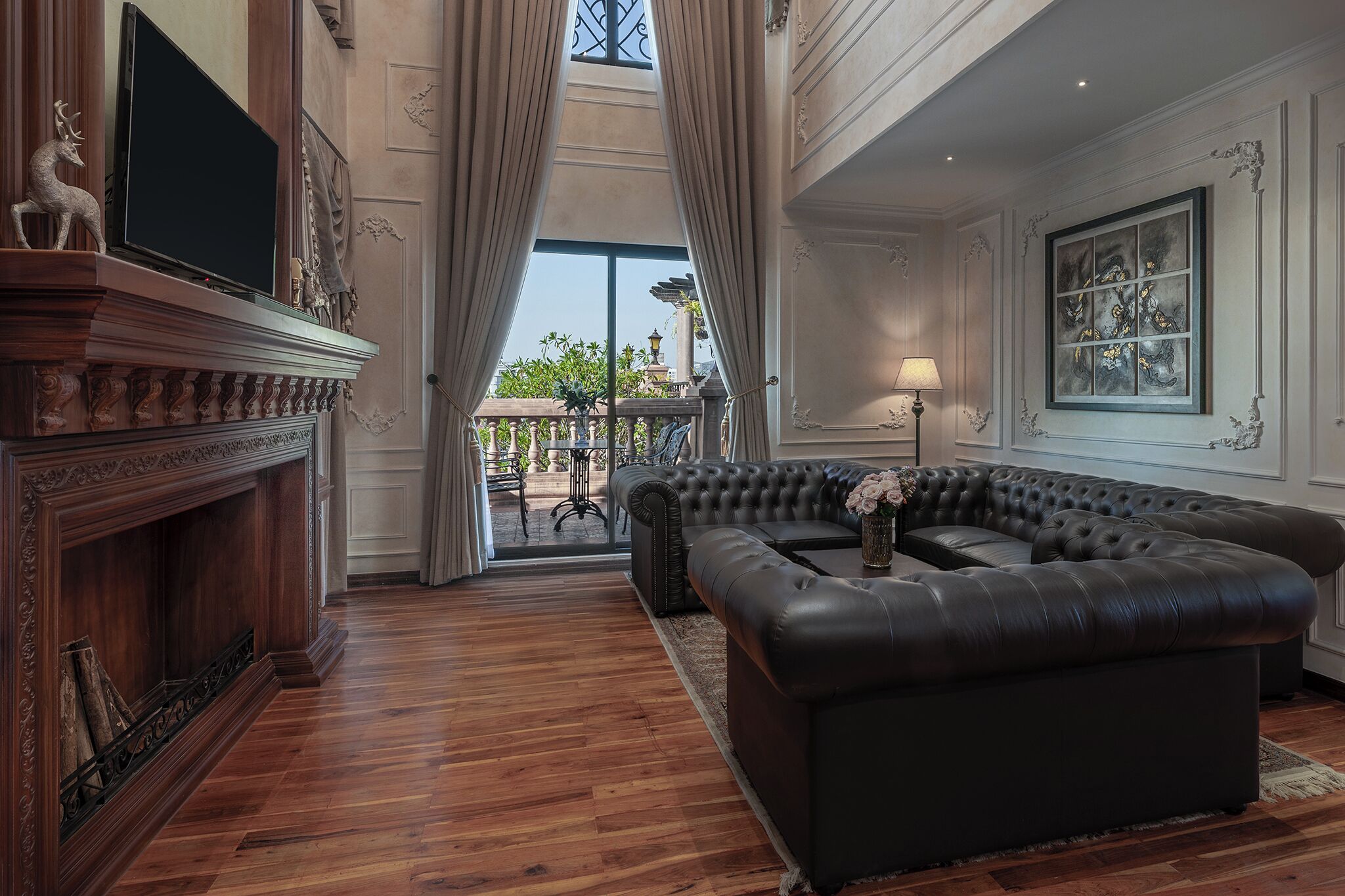 penthouse | living area | 50-inch smart tv with satellite channels