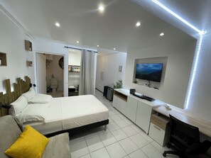 1 bedroom, desk, iron/ironing board