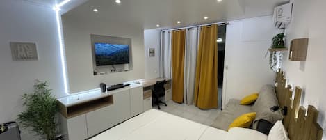 1 bedroom, desk, iron/ironing board
