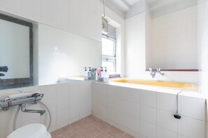 City Twin Room, Non Smoking, City View | Bathroom | Separate tub and shower, free toiletries, hair dryer, slippers - Miki Hall Akabane (Tokyo)