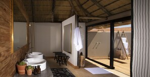 Ducha, artículos de higiene personal gratuitos y secador de pelo