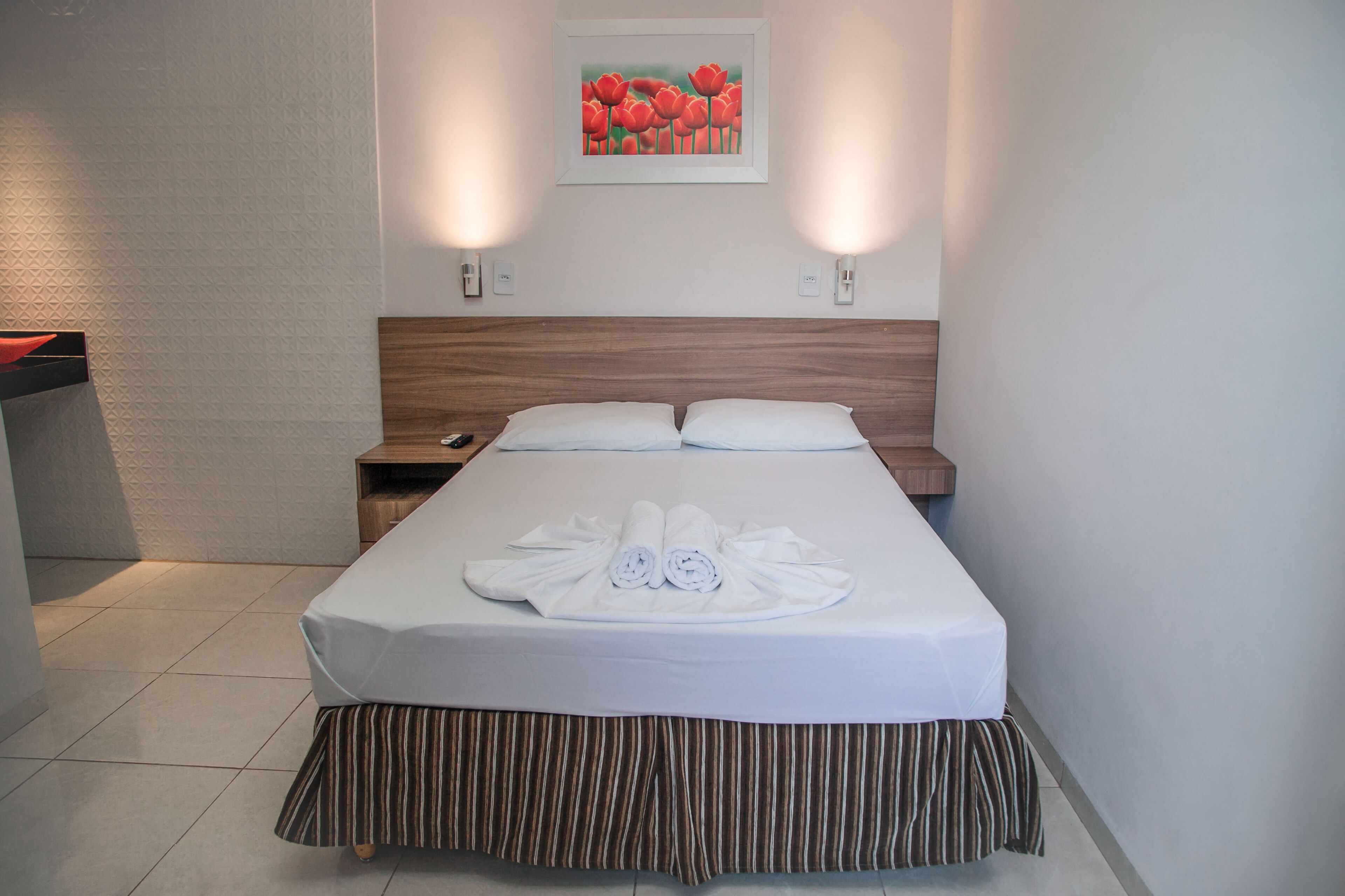 desk, laptop workspace, blackout curtains, iron/ironing board