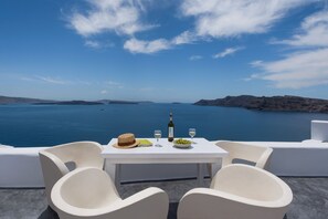 Superior Duplex, 3 Bedrooms, Jetted Tub | Balcony view - GeorgOIA House Volcano View (Santorini)