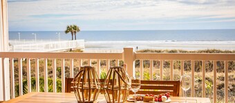 Oceanfront Condo w/ Dual Balconies + Walk to Folly Pier