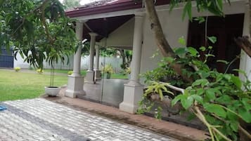 Outdoor banquet area