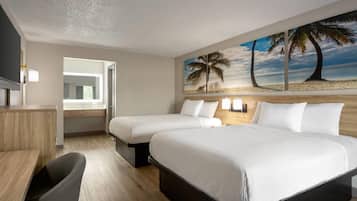 客房, 2 张大床, 无烟房 | 防过敏的被褥、特色装修、特色家居、笔记本电脑工作区