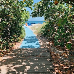 On the beach, beach cabanas, beach towels