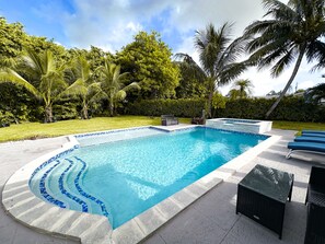 Outdoor pool, a heated pool