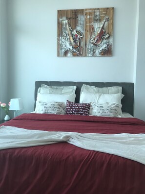 Apartemen Mewah, 1 kamar tidur, balkon | Tempat tidur tambahan