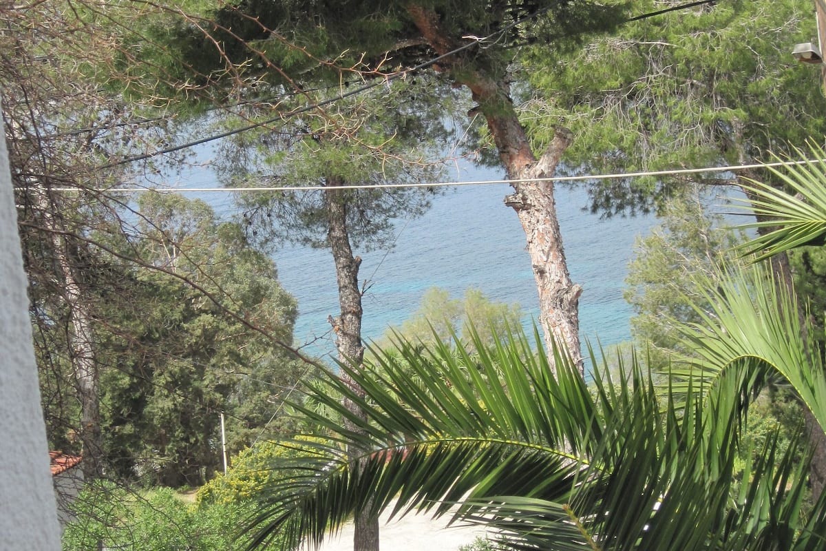 Family Apartment, 2 Bedrooms, Kitchenette, Partial Sea View (B1) | 1 camera, con arredamento individuale, una scrivania, postazione laptop