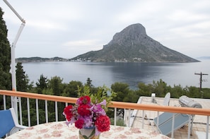 Panoramic Apartment, 3 Twin Beds, Balcony, Sea View | Balcony view