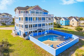 Exterior - Premier Oceanfront Dog Friendly w/ Pool, Elevator, Hot Tub, Theater, Game Rooms (Salvo)