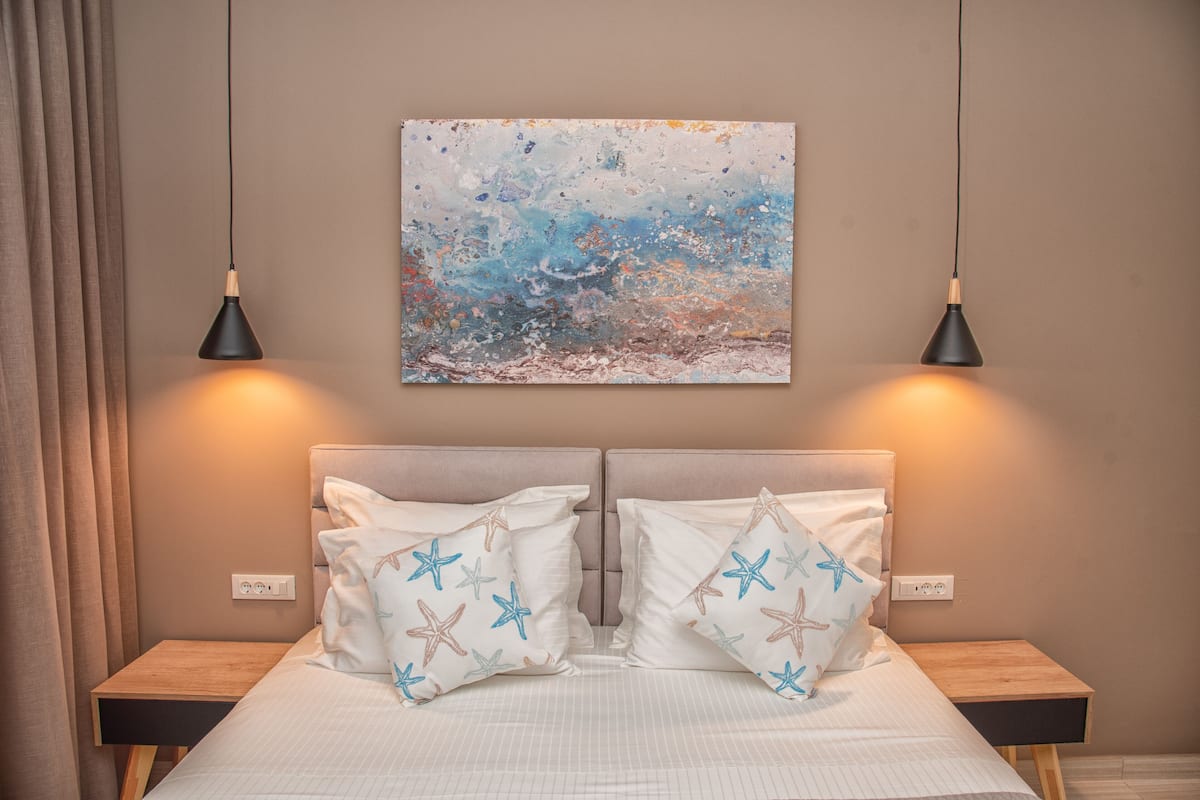 Departamento estándar (104) | 1 habitación, sábanas de algodón egipcio y ropa de cama de alta calidad